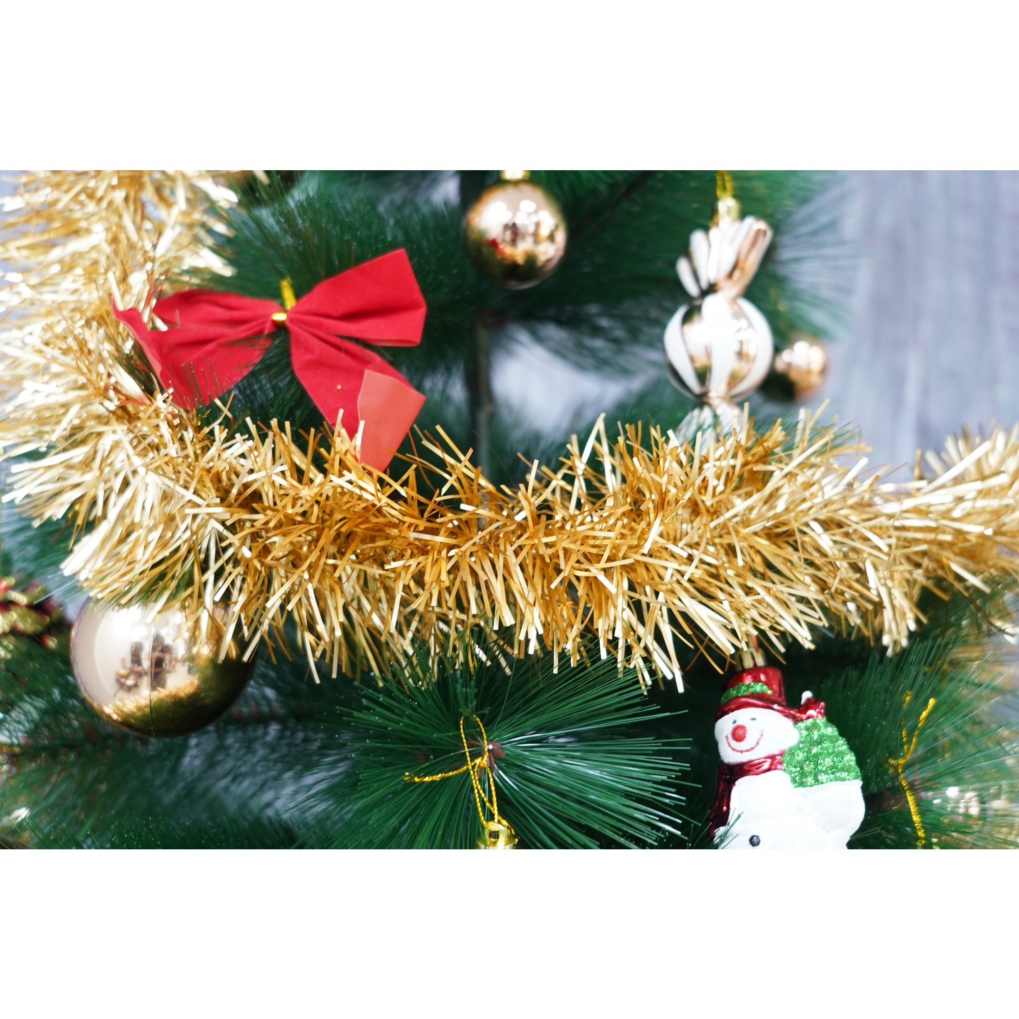 Beteala Craciun, , auriu, marimea: 2 m x 9 cm material:folie PVC, interior/exterior [5]