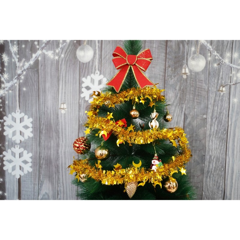 Beteala Craciun, , auriu, marimea: 2 m x 9 cm x 5 cm material:folie PVC, interior/exterior [8]