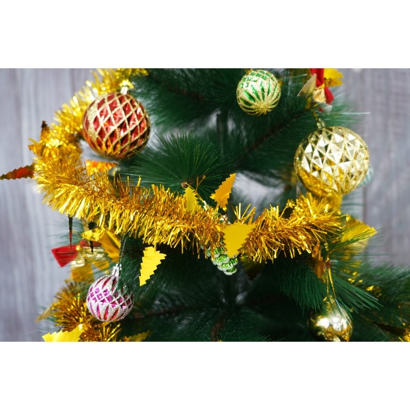 Beteala Craciun, , auriu, marimea: 2 m x 9 cm x 5 cm material:folie PVC, interior/exterior [10]