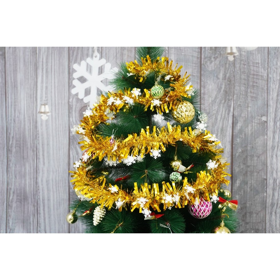 Beteala Craciun, , auriu, marimea: 2 m x 9 cm x 9 cm material:folie PVC, interior/exterior [7]