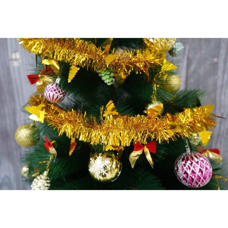 Beteala Craciun, , auriu, marimea: 2 m x 9 cm x 5 cm material:folie PVC, interior/exterior [9]