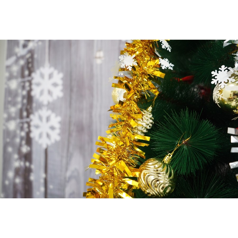 Beteala Craciun, , auriu, marimea: 2 m x 9 cm x 9 cm material:folie PVC, interior/exterior [10]