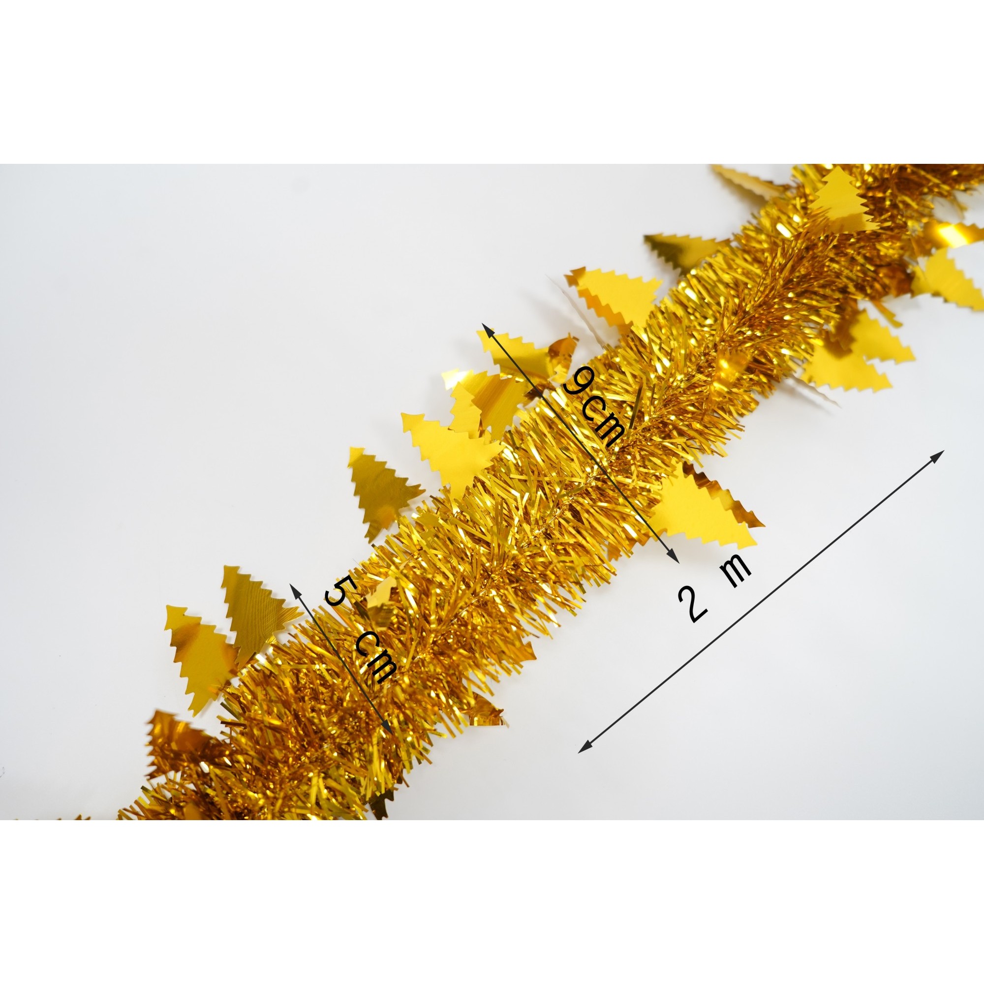 Beteala Craciun, , auriu, marimea: 2 m x 9 cm x 5 cm material:folie PVC, interior/exterior [6]