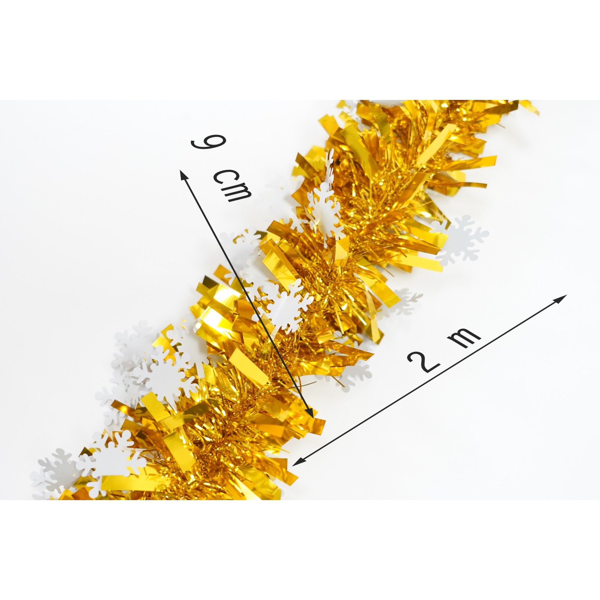 Beteala Craciun, , auriu, marimea: 2 m x 9 cm x 9 cm material:folie PVC, interior/exterior [6]