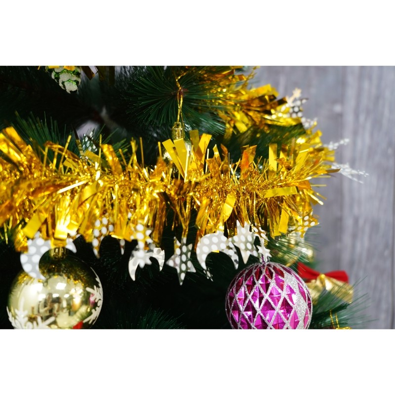 Beteala Craciun, , auriu, marimea: 2 m x 9 cm x 9 cm material:folie PVC, interior/exterior [15]