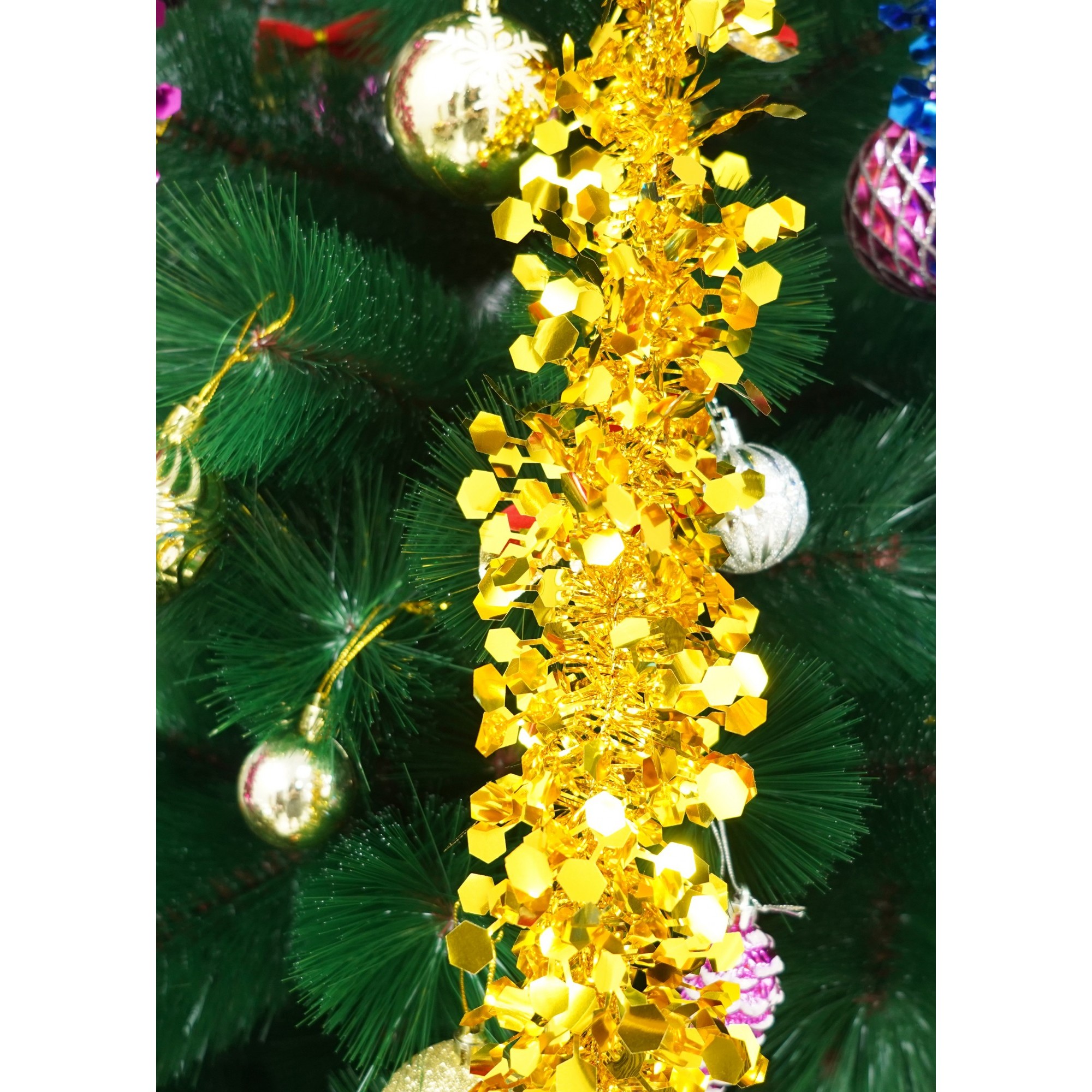 Beteala Craciun, , galben, marimea: 2 m x 9 cm material:folie PVC, interior/exterior [3]