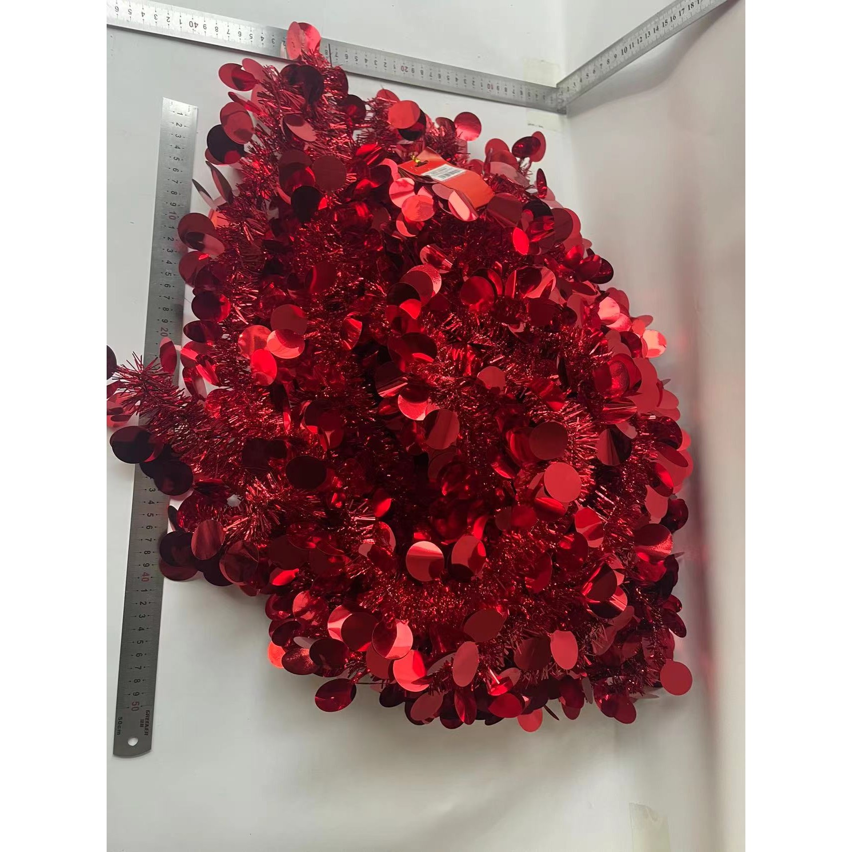 Beteala Craciun, , roșu, marimea: 2 m x 11 cm material:folie PVC, interior/exterior [12]