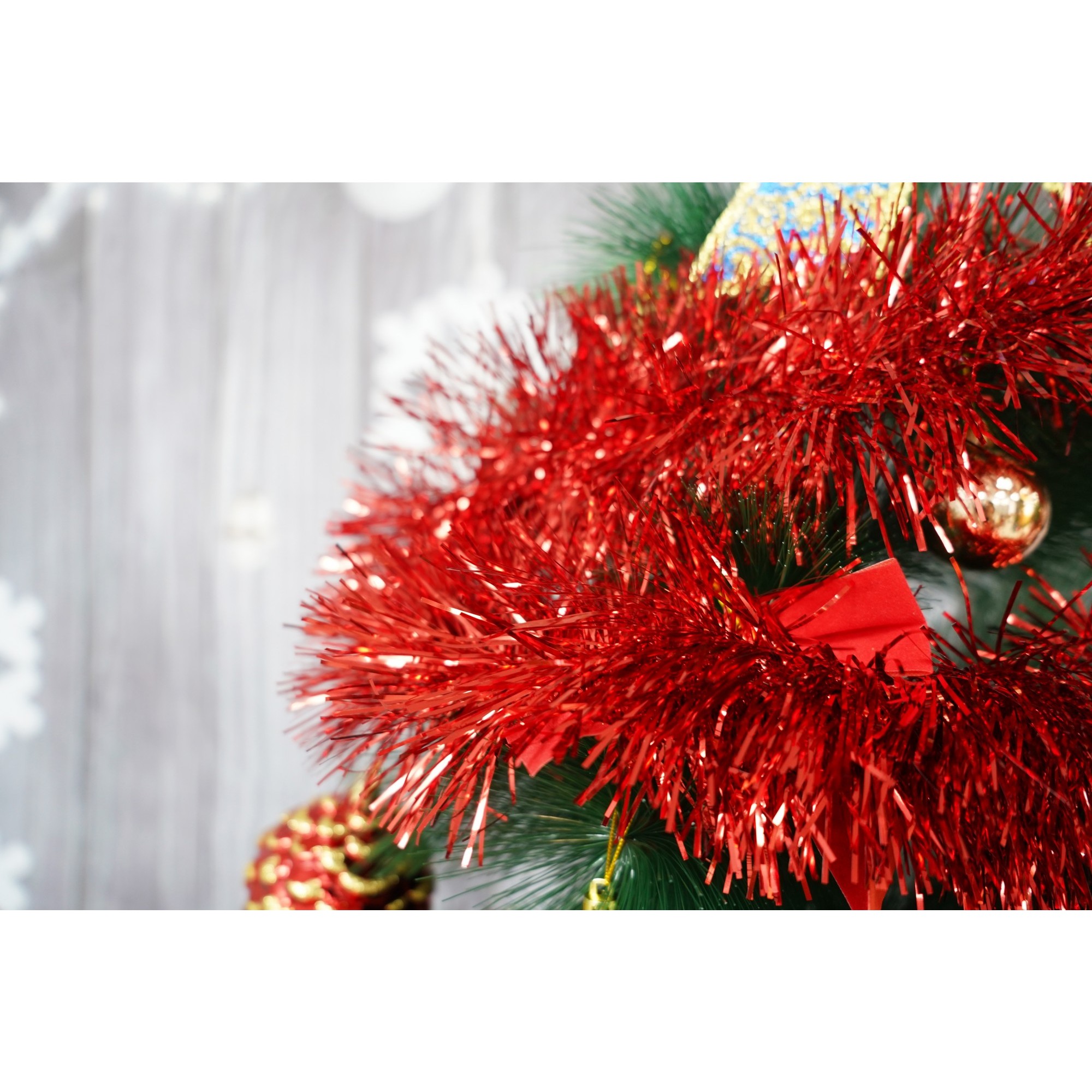 Beteala Craciun, , roșu, marimea: 2 m x 11 cm material:folie PVC, interior/exterior [3]