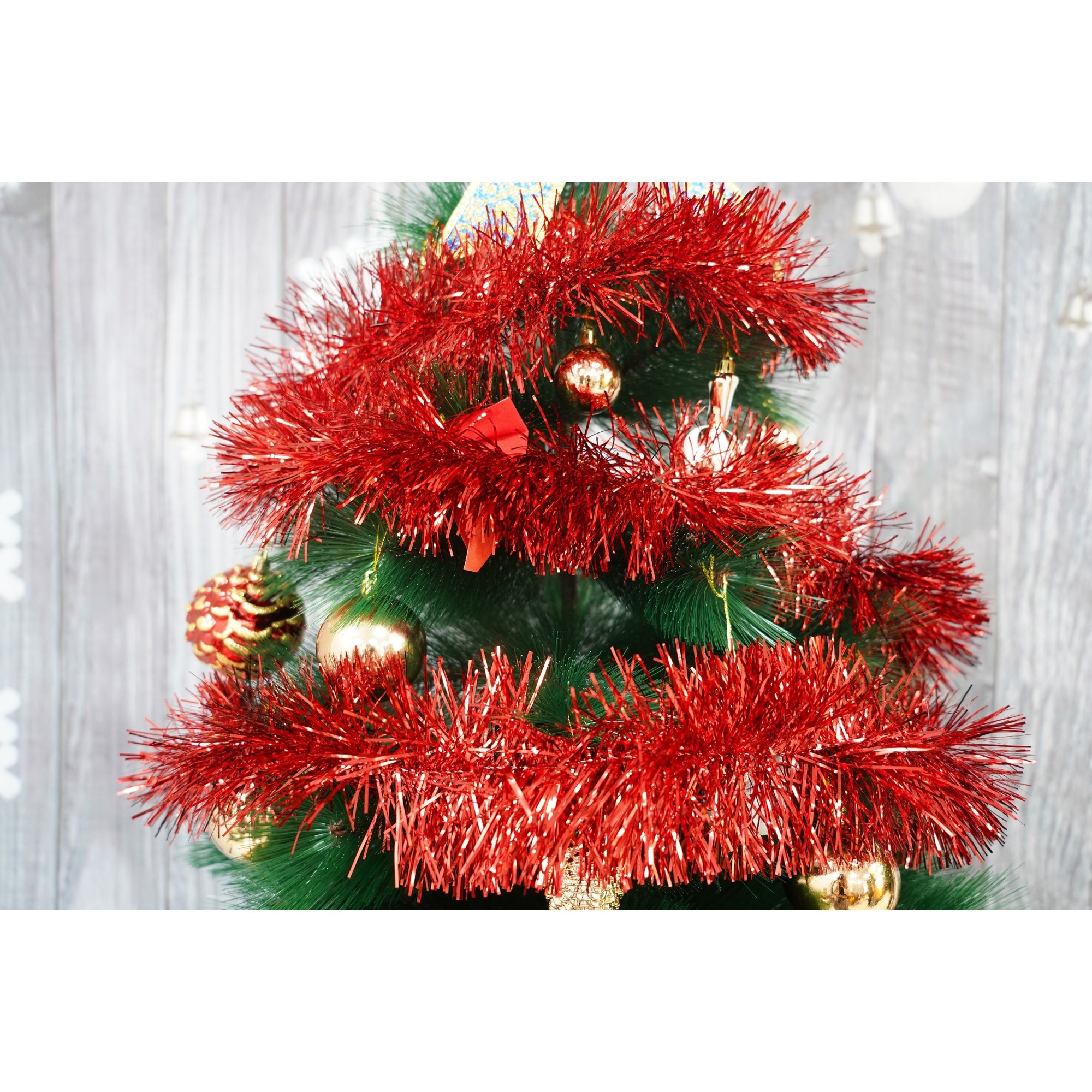 Beteala Craciun, , roșu, marimea: 2 m x 11 cm material:folie PVC, interior/exterior [2]