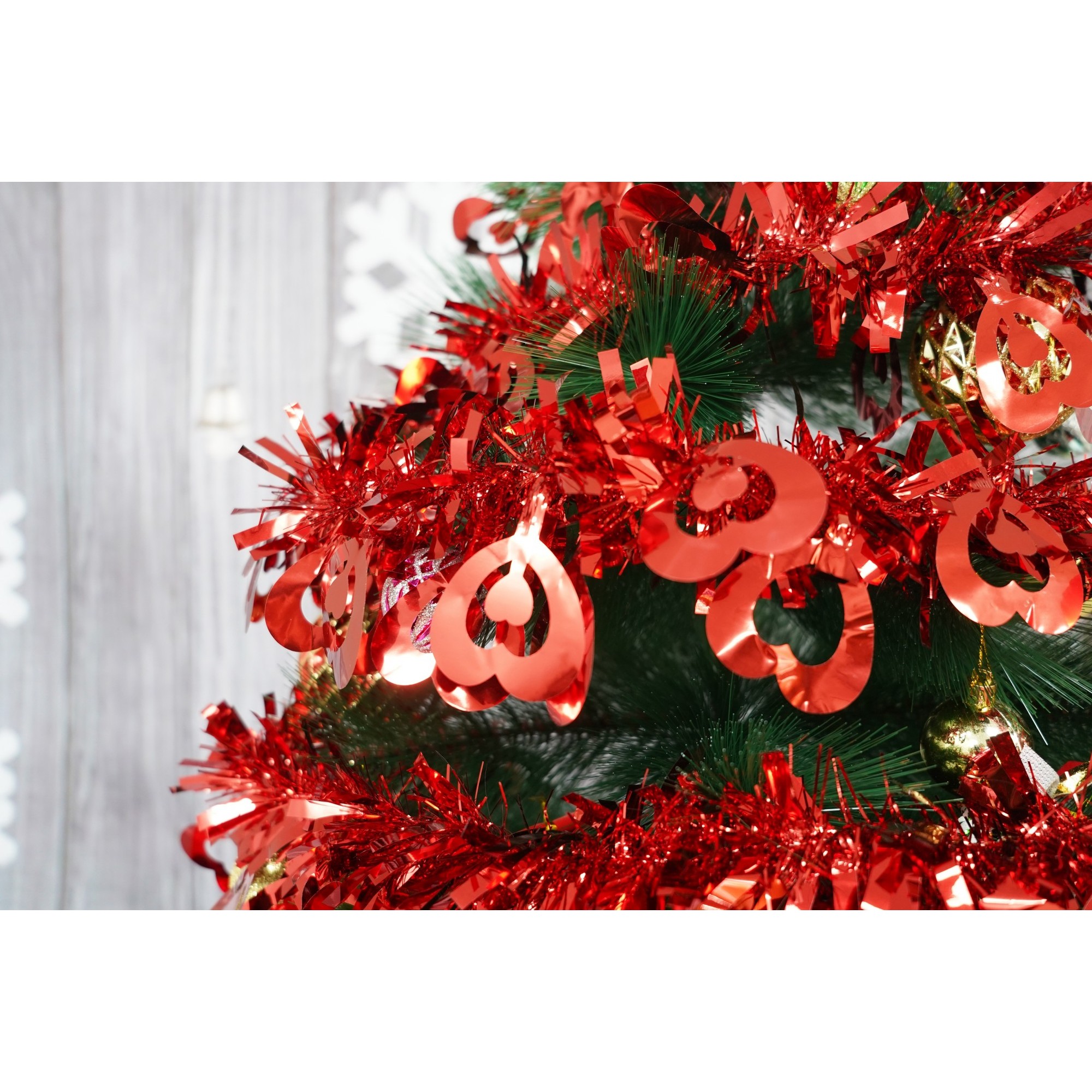 Beteala Craciun, , roșu, marimea: 2 m x 11 cm x 9 cm material:folie PVC, interior/exterior [2]