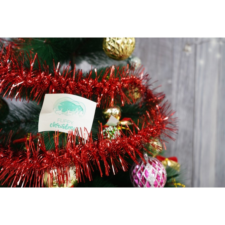 Beteala Craciun, , roșu, marimea: 2 m x 8 cm material:folie PVC, interior/exterior [9]