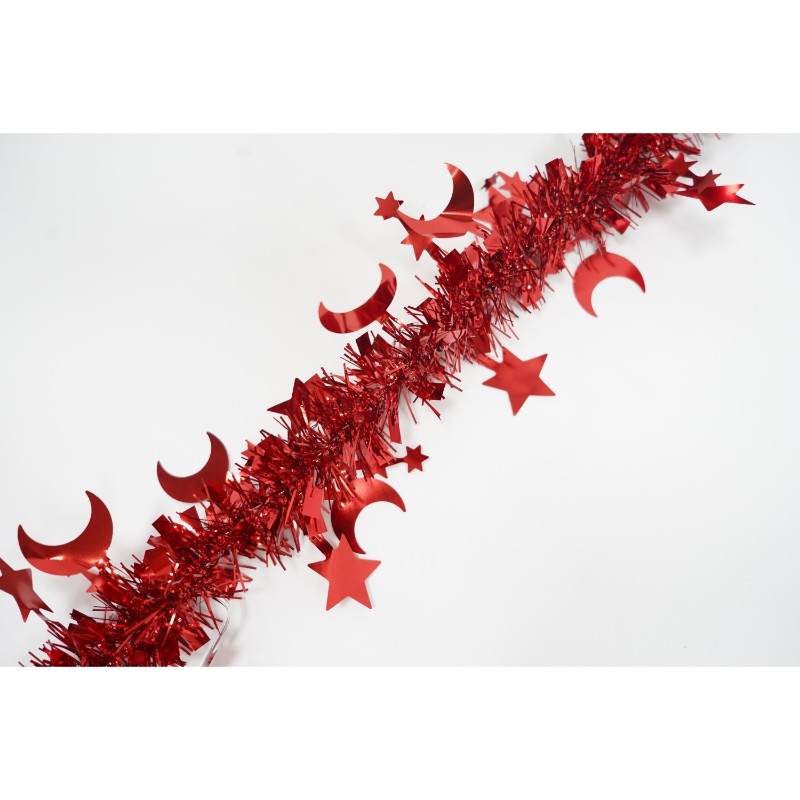 Beteala Craciun, , roșu, marimea: 2 m x 9 cm x 5 cm material:folie PVC, interior/exterior [7]