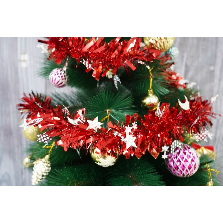 Beteala Craciun, , roșu, marimea: 2 m x 9 cm x 9 cm material:folie PVC, interior/exterior [15]