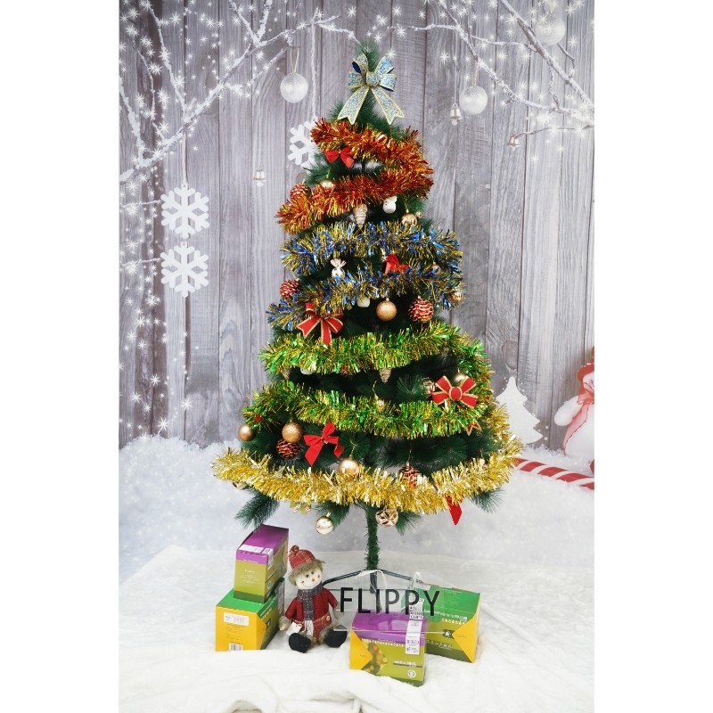 Beteala Craciun, , verde, marimea: 2 m x 11 cm material:folie PVC, interior/exterior [11]