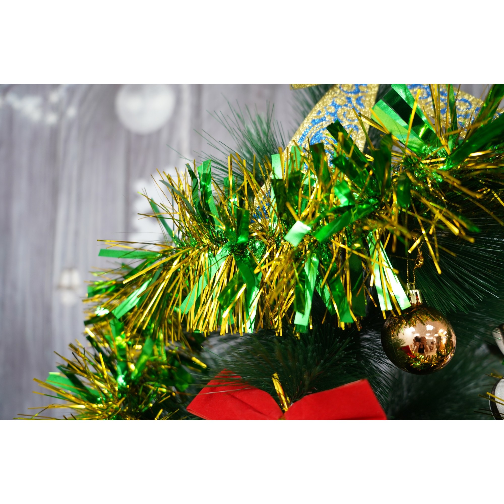 Beteala Craciun, , verde, marimea: 2 m x 11 cm material:folie PVC, interior/exterior [3]