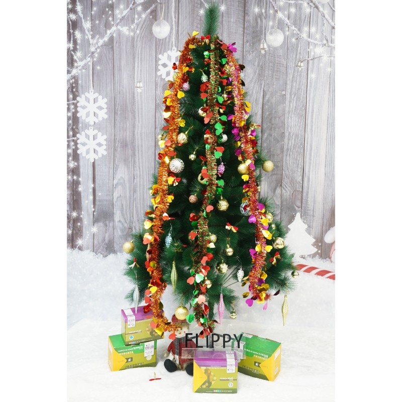 Beteala Craciun, , verde, marimea: 2 m x 9 cm x 9 cm material:folie PVC, interior/exterio [11]