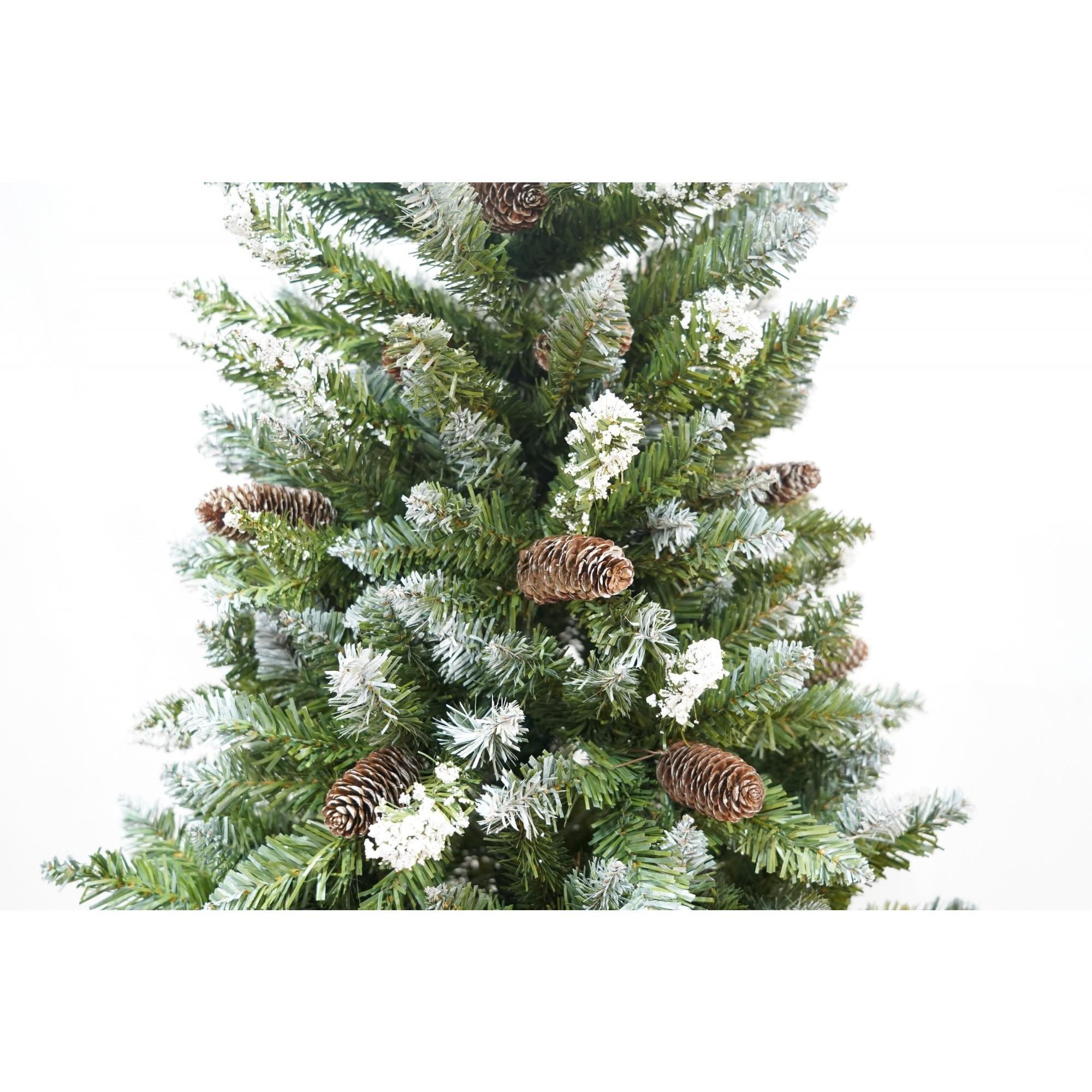 Brad Artificial de Craciun bogat, , 1.8 m inaltime, 918 ramuri verzi inzapezite, Verde, Decorat, Interior/ Exterior [4]