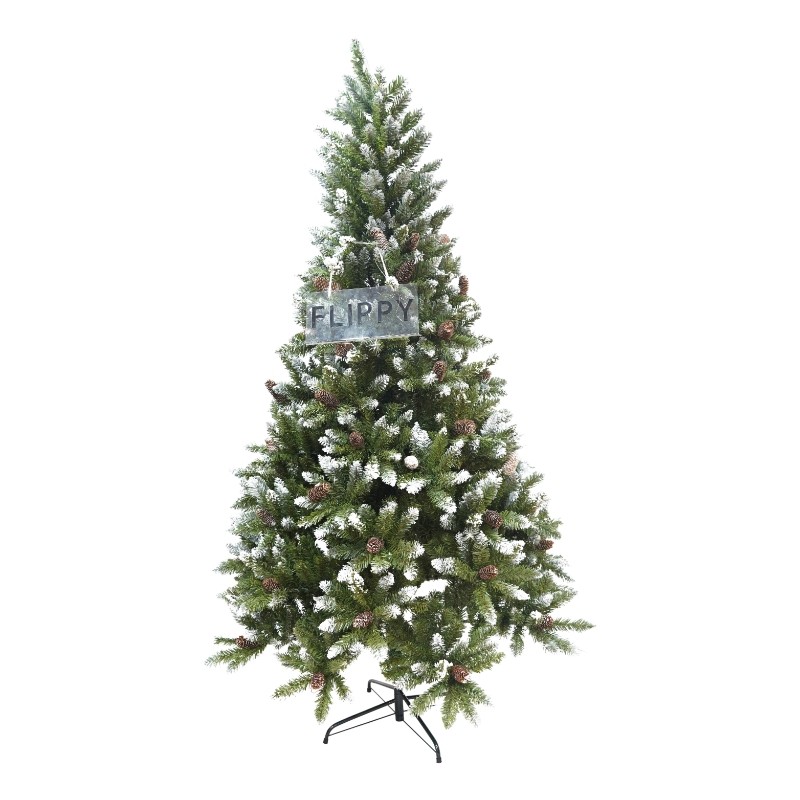 Brazi Craciun - Brad Artificial de Craciun bogat, , 1.8 m inaltime, 918 ramuri verzi inzapezite, Verde, Decorat, Interior/ Exterior