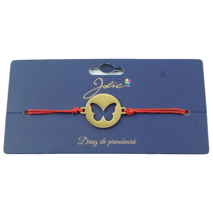 Bratara Primavara - Bratara Aurie Inox Fluturas in Banut