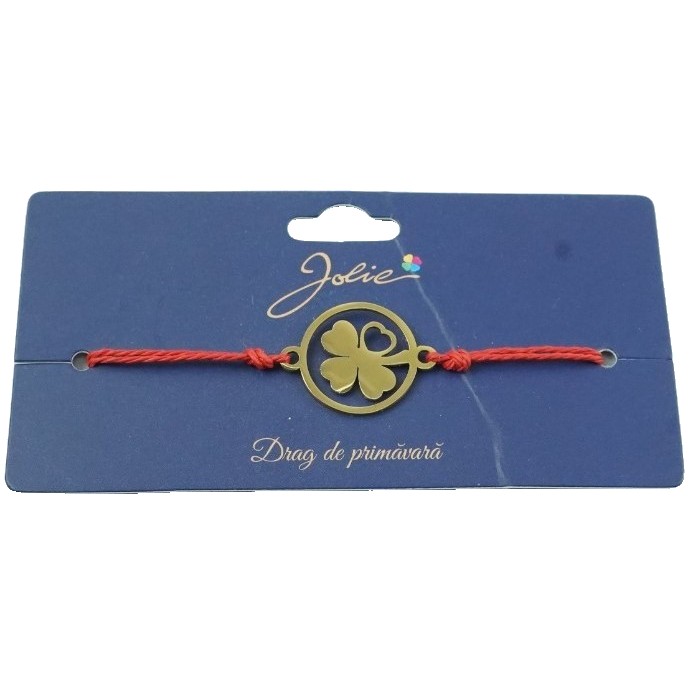 Bratara Primavara - Bratara Aurie Inox M6 Trifoi Mare