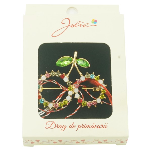 Martisor Brosa Medie - Brosa Multicolora Jolie model Cirese