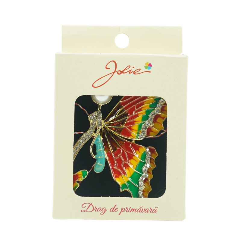 Martisor Brosa Medie - Brosa Multicolora Fluture