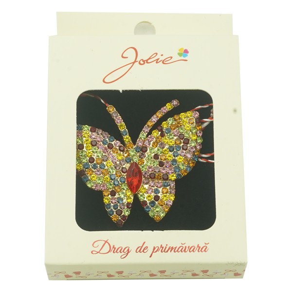 Martisor Brosa Medie - Brosa Multicolora Jolie model Fluture