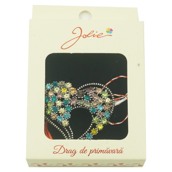 Martisor Brosa Medie - Brosa Multicolora Jolie model Inima