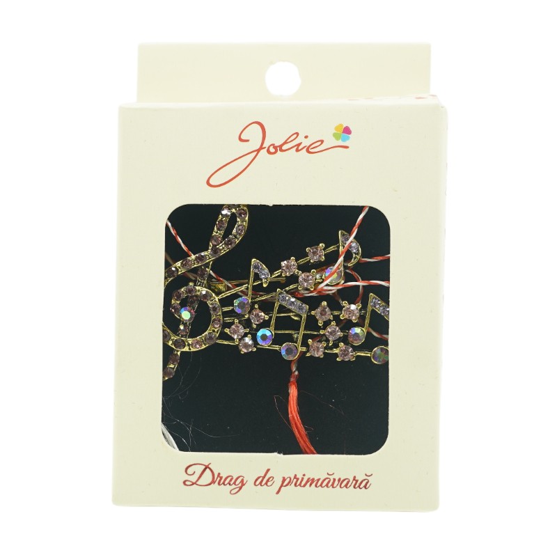 Martisor Brosa Medie - Brosa Multicolora Note Muzicale