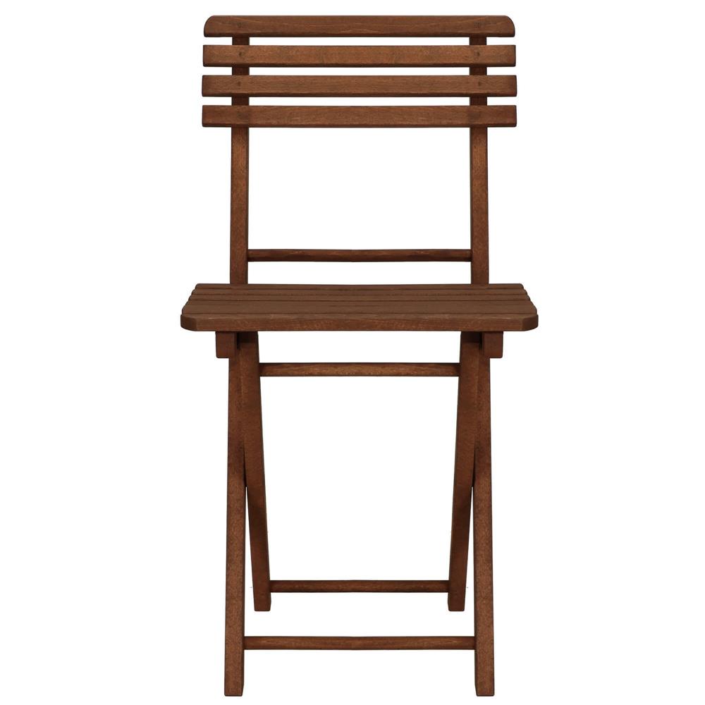 Set mobilier balcon sau terasa din lemn de fag, pliabil, masa 52x51x65 cm si 2 scaune, maro inchis [11]