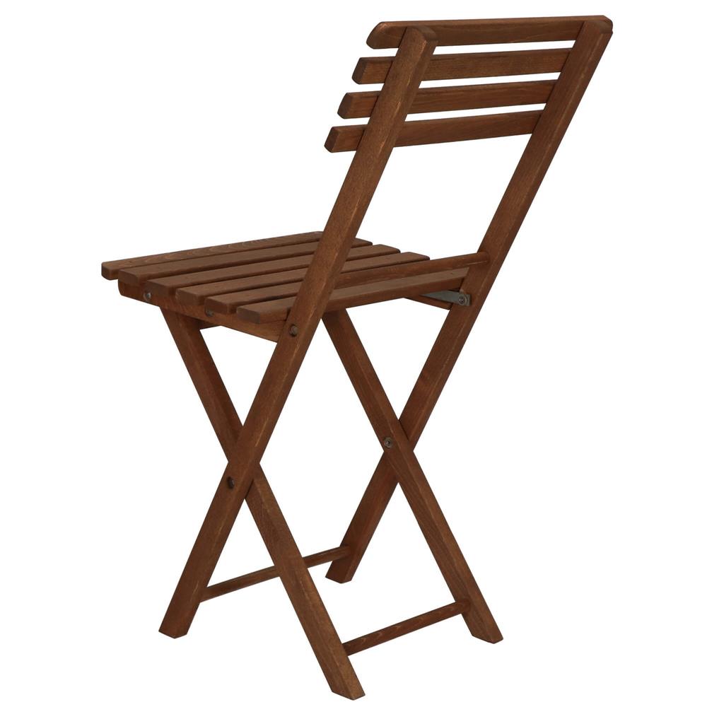 Set mobilier balcon sau terasa din lemn de fag, pliabil, masa 52x51x65 cm si 2 scaune, maro inchis [12]