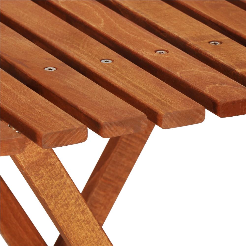 Set mobilier balcon sau terasa din lemn de fag, pliabil, masa 52x51x65 cm si 2 scaune, maro [13]