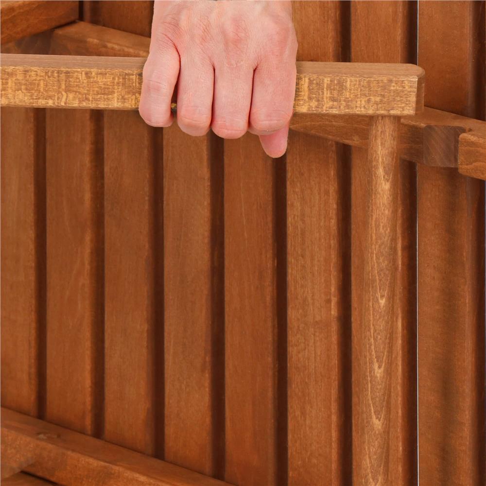 Set mobilier balcon sau terasa din lemn de fag, pliabil, masa 52x51x65 cm si 2 scaune, maro [15]