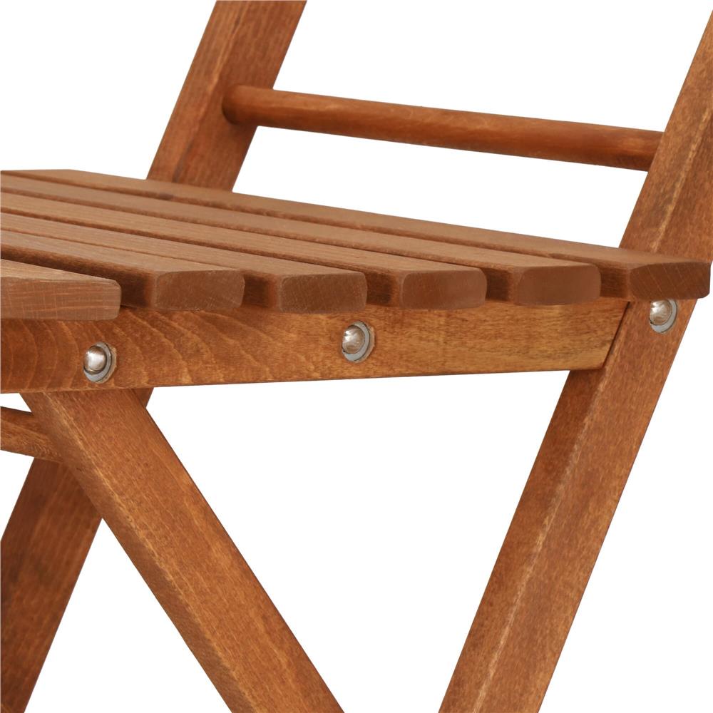 Set mobilier balcon sau terasa din lemn de fag, pliabil, masa 52x51x65 cm si 2 scaune, maro [17]