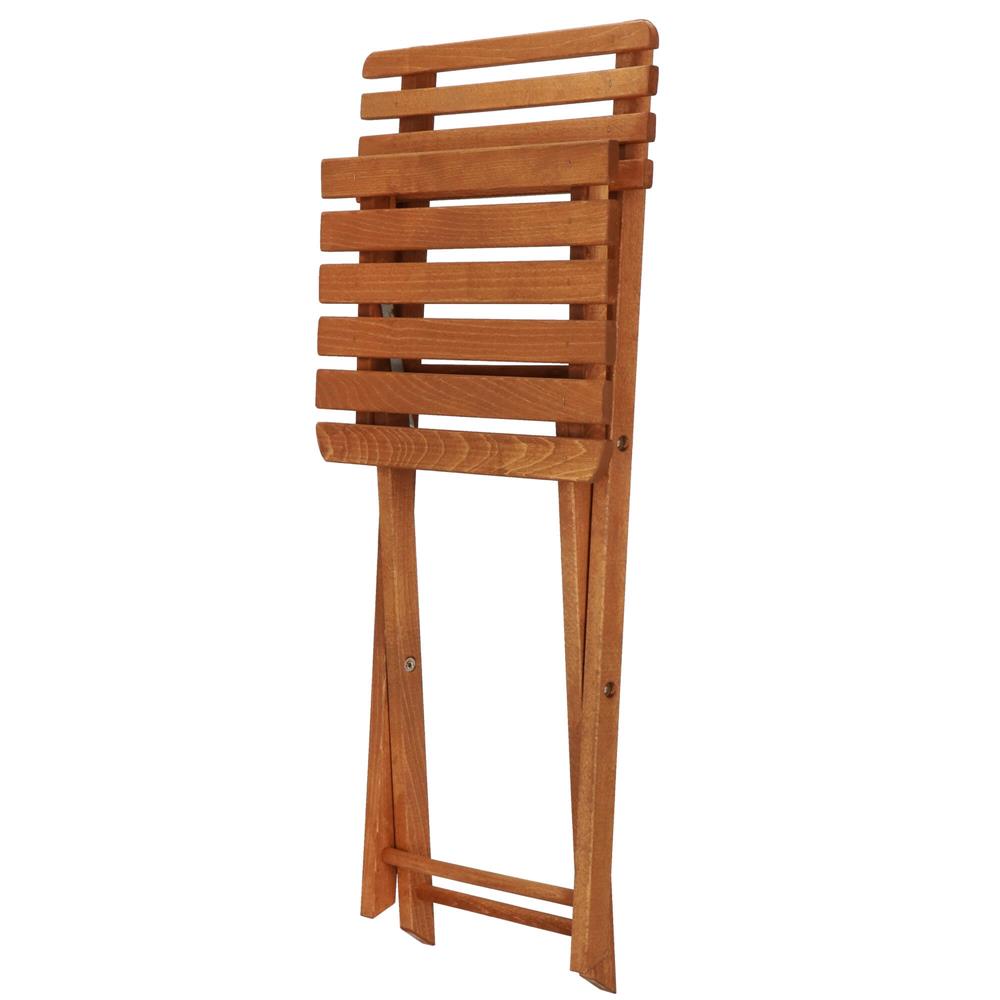 Set mobilier balcon sau terasa din lemn de fag, pliabil, masa 52x51x65 cm si 2 scaune, maro [20]