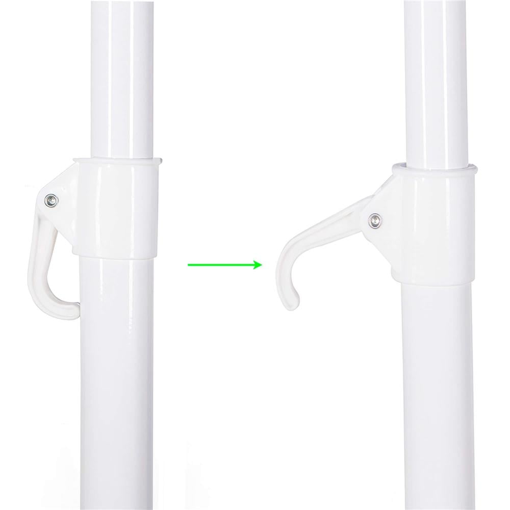 Umbrela de plaja pliabila cu inclinare reglabila, diametru 160 cm, bej [24]