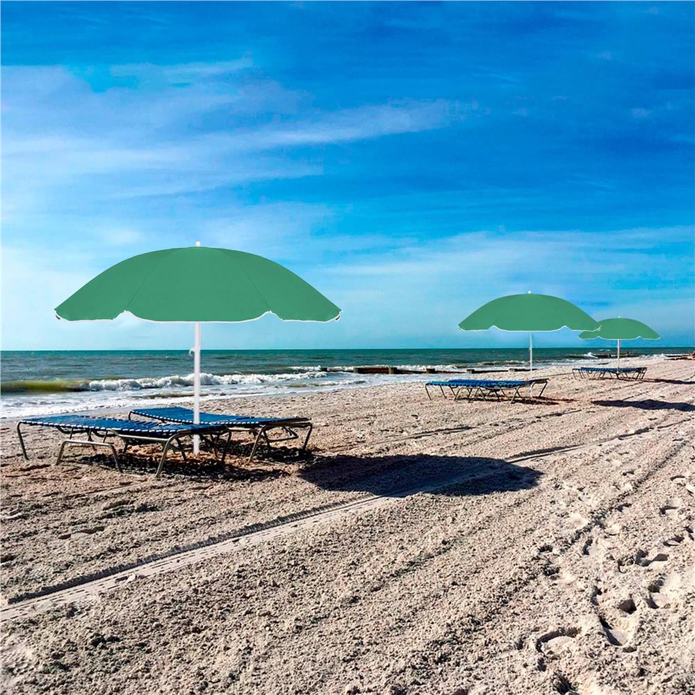 Umbrela de plaja pliabila cu inclinare reglabila, diametru 160 cm, verde [16]