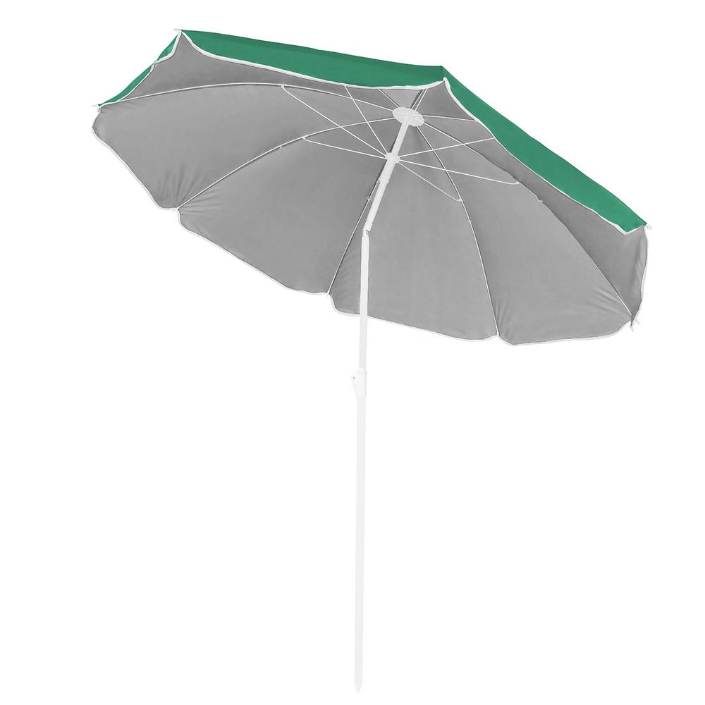 Umbrela de plaja pliabila cu inclinare reglabila, diametru 160 cm, verde [6]