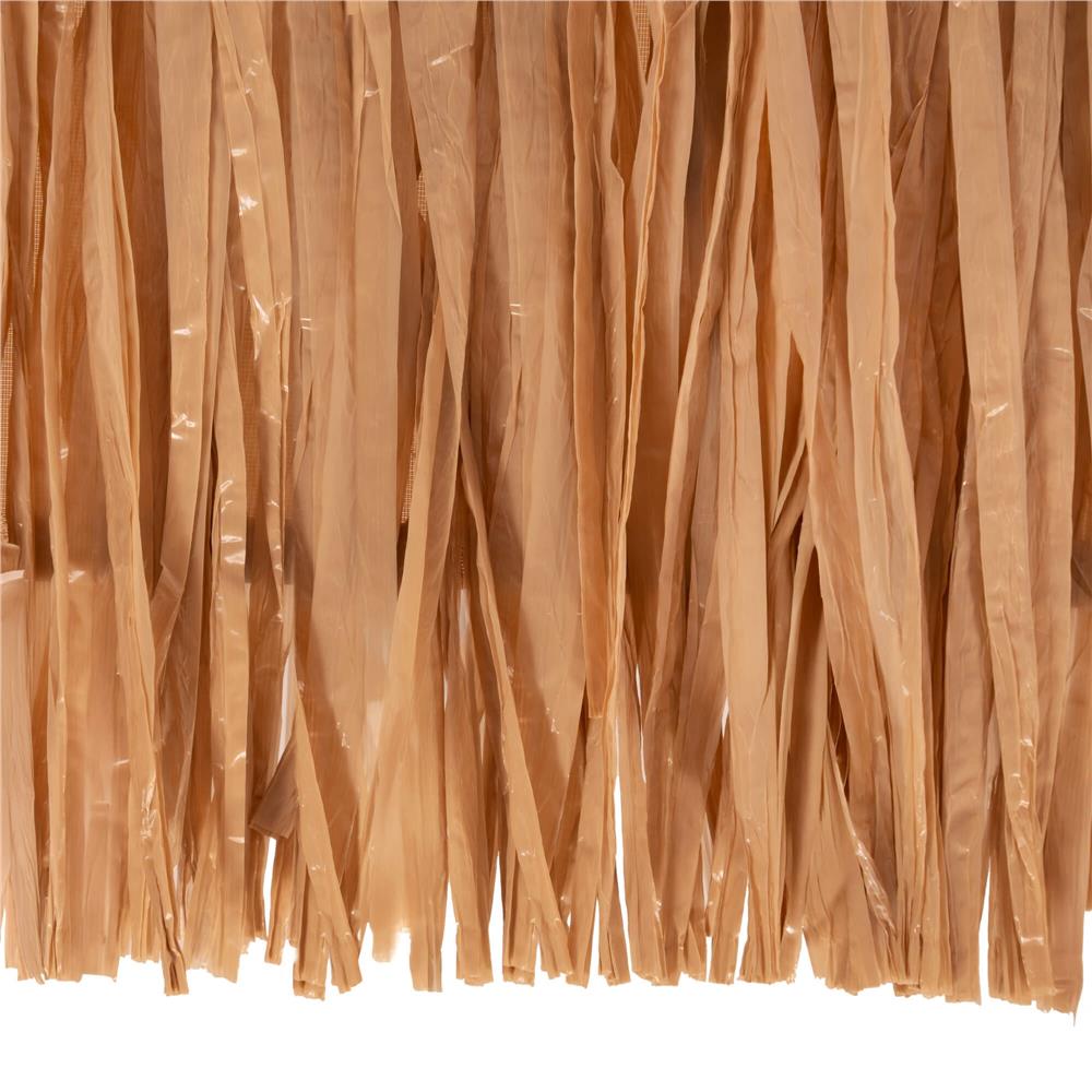 Umbrela de plaja tip hawai pliabila, cu inaltime si unghi reglabil, structura metalica, 160 cm, maro [27]