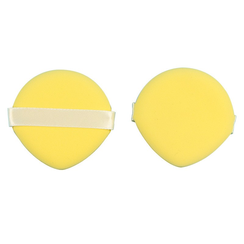 ✨TOATE PRODUSELE✨ - Burete de Machiaj Triunghi , Reutilizabili, Utilizare Umeda sau Uscata, 5.5 x 5.5 x 0.9 cm, Powder Puff, Galben