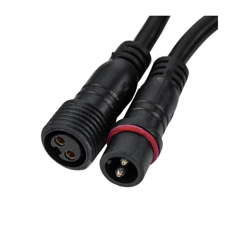 Cablu prelungitor IP65 , pentru lampi solare, material cauciuc si cupru, 2 Pini mama- tata, waterproof, 5 metri, negru [6]