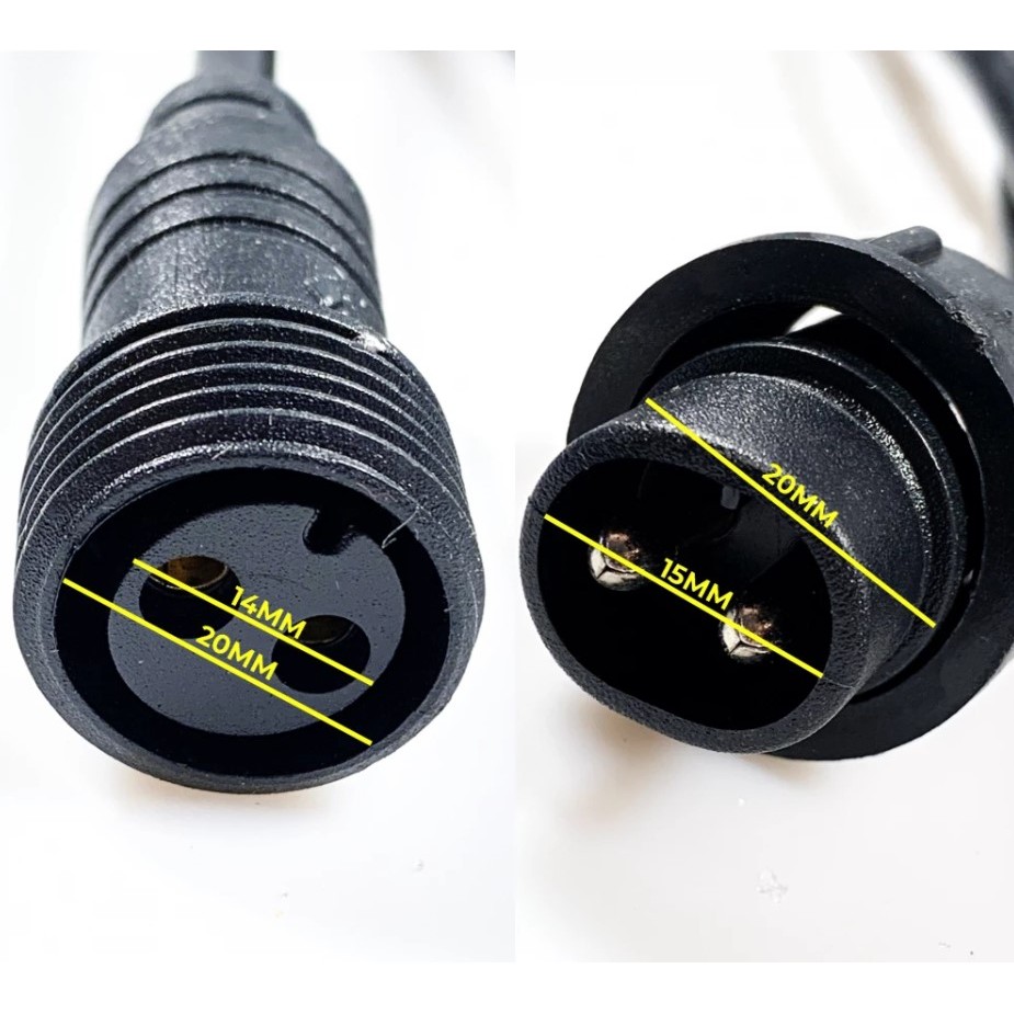 Cablu prelungitor IP65 , pentru lampi solare, material cauciuc si cupru, 2 Pini mama- tata, waterproof, 5 metri, negru [8]