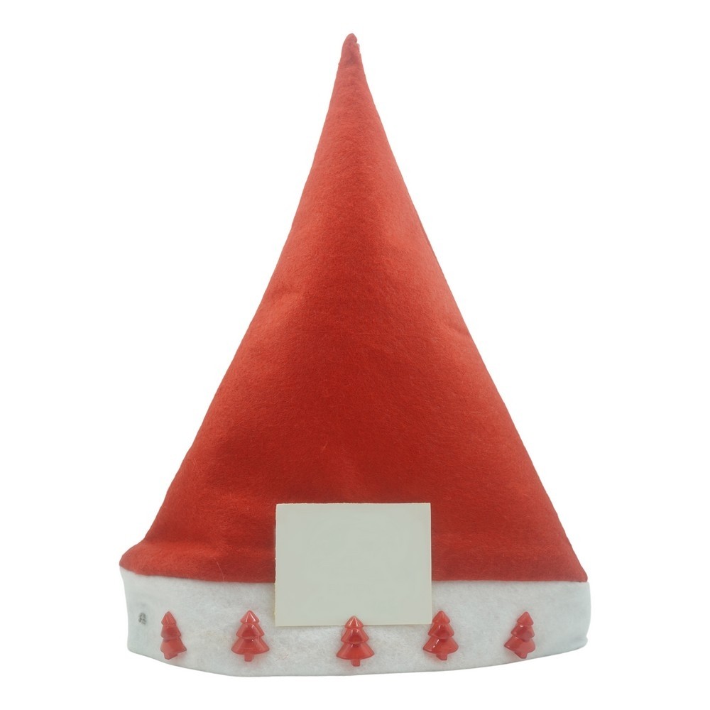 Costume Craciun - Caciulita de Mos Craciun,, cu braduti si led, rosie, marime universala, poliester