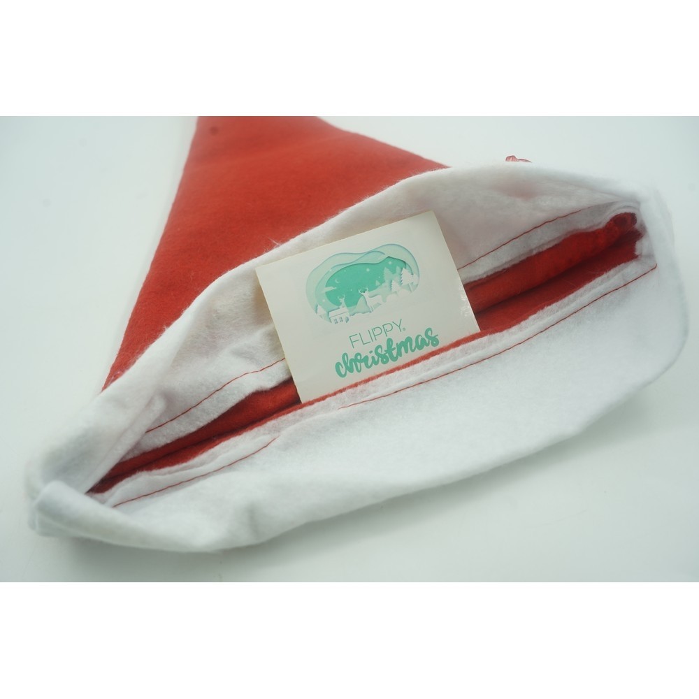 Caciulita de Mos Craciun,, cu braduti si led, rosie, marime universala, poliester [6]