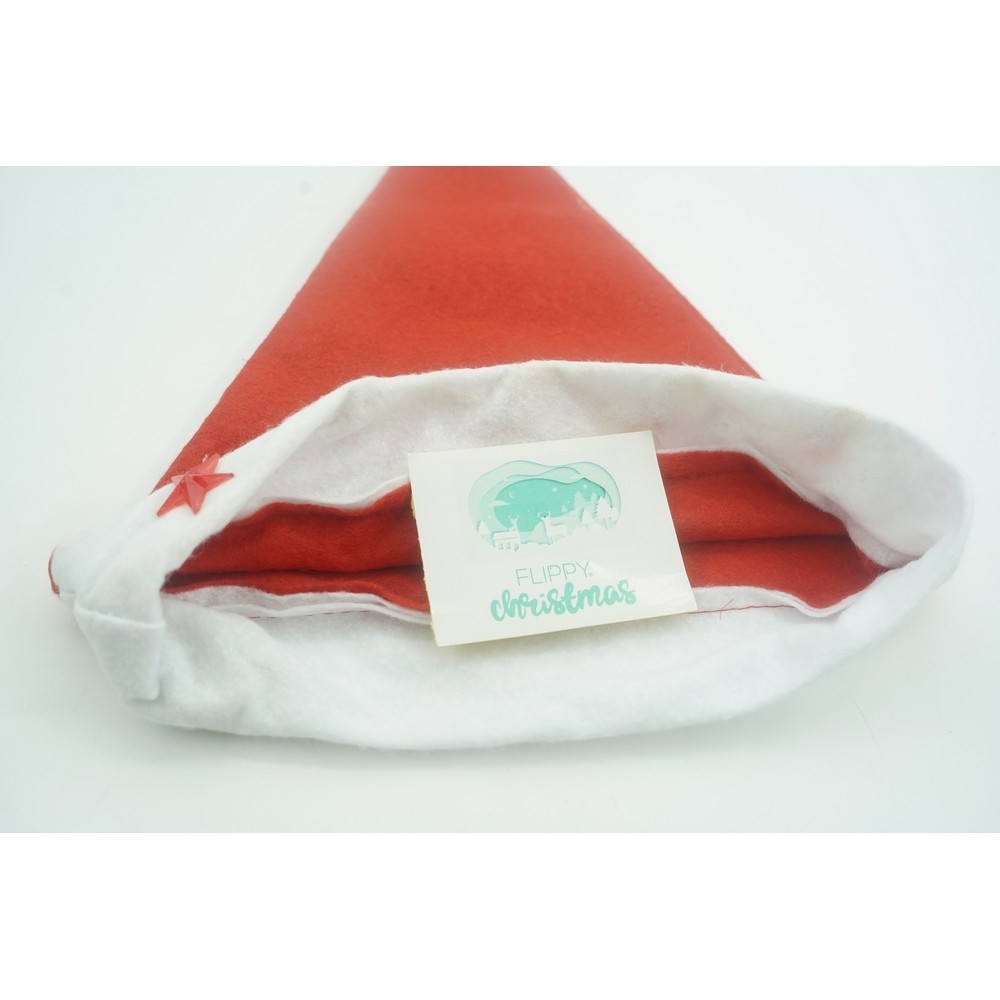 Caciulita de Mos Craciun,, cu stele si led, rosie, marime universala, poliester [6]