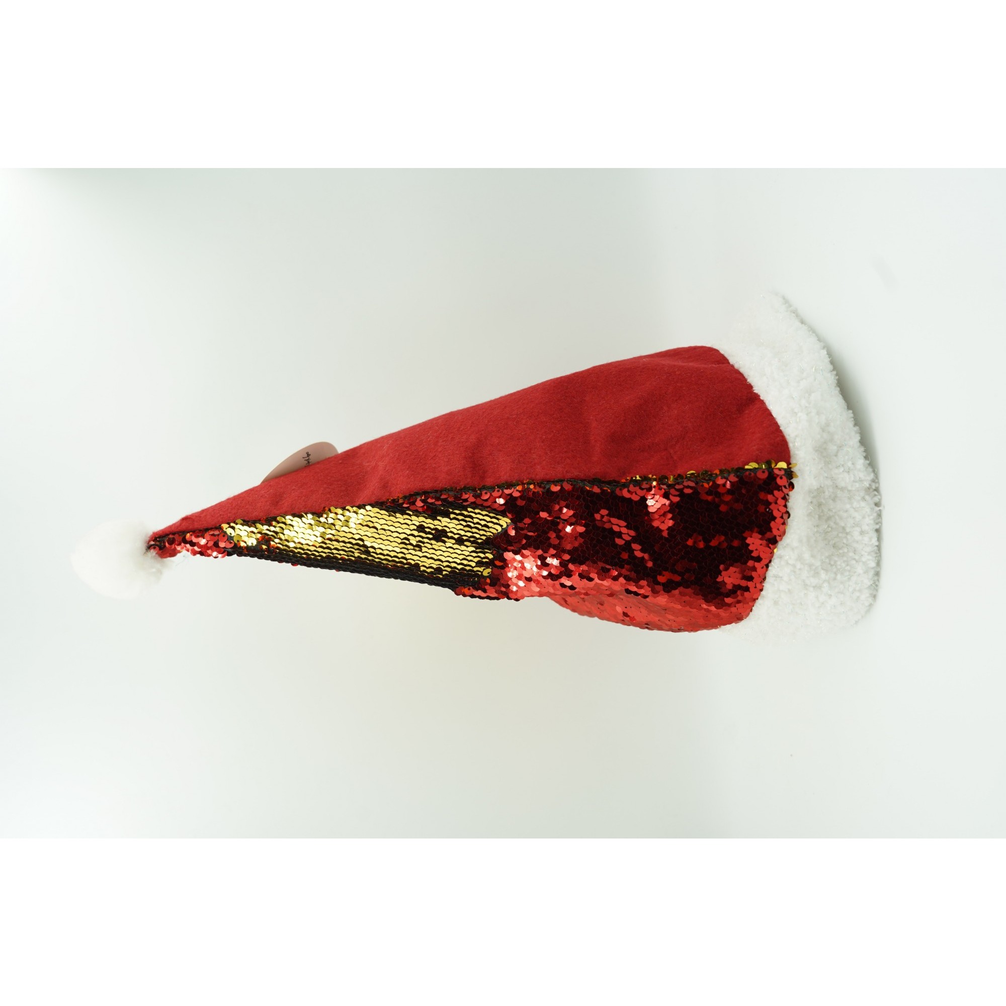 Caciulita de Mos Craciun, ,cu strasuri, in 2 culori, rosie - aurie, marime universala, material textil [4]