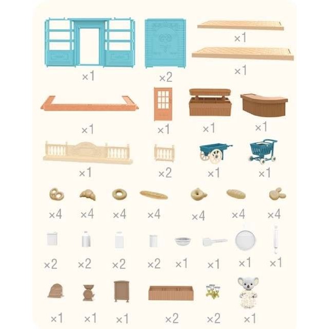 Casa de papusi cu figurine si mobilier, brutarie [4]