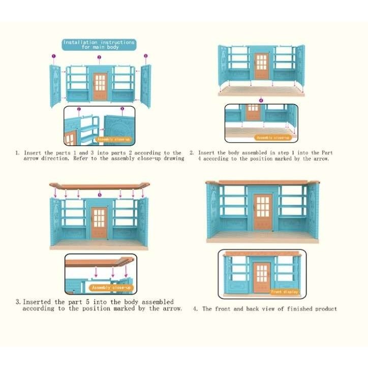 Casa de papusi cu figurine si mobilier, brutarie [2]