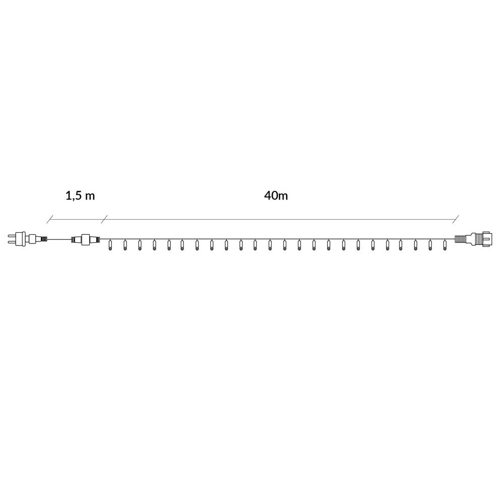 Instalatie luminoasa LED 41,5 m, 500 LED, IP44, pentru interior si exterior, alb rece + albastru flash [2]