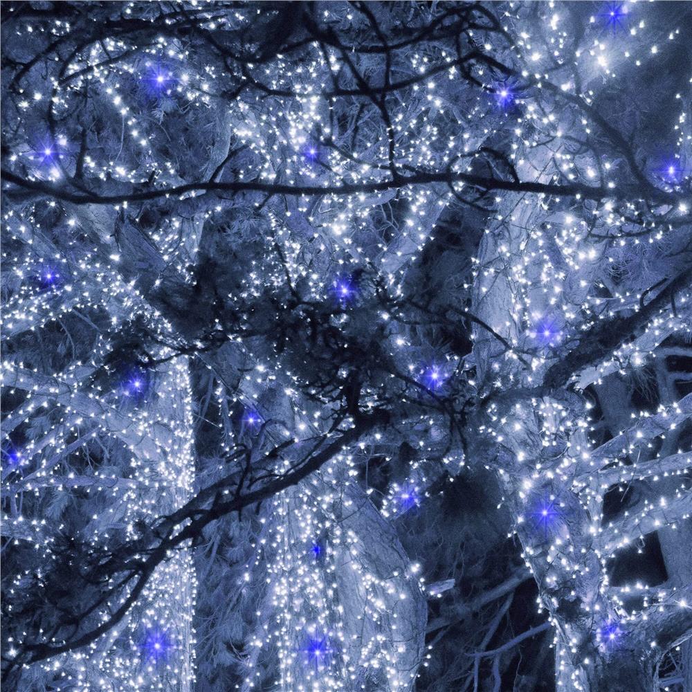 Instalatie luminoasa LED 41,5 m, 500 LED, IP44, pentru interior si exterior, alb rece + albastru flash [8]